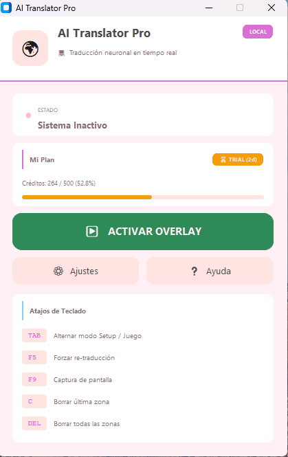 Panel Principal Dashboard